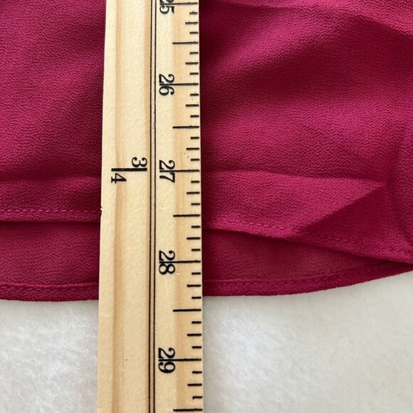 Soft Surroundings Rossini Blouse Layered Sheer Sangria ButtonUp Tunic Women SZPM - Picture 9 of 11